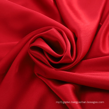 Good quality 25M/M red pure silk satin charmeuse fabric charmeuse for wedding dress